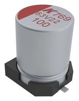 A771MS107M1JLAS018 - Polymer Aluminium Electrolytic Capacitor, 100 µF, 63 V, Radial Can - SMD, 0.018 ohm - KEMET