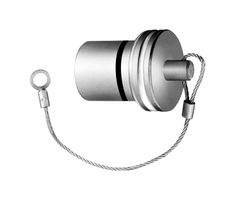 BRE.0K.200.NAS - Dust Cap / Cover, Blanking Cap with Lanyard, Lemo 0K-0E Series Fixed Receptacle Connectors - LEMO