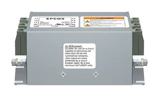 B84143A0010R107 - Power Line Filter, General Purpose, 520 VAC, 10 A, Three Phase, 1 Stage, Chassis Mount - EPCOS