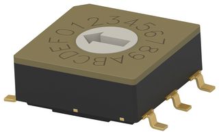 MRSSV0DC16SMGWTR - Rotary Coded Switch, Vertical, MRSS Series, Surface Mount, 16 Position, 20 V - ALCOSWITCH - TE CONNECTIVITY
