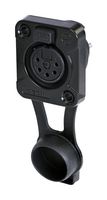 RRX5F-Z-001-1 - XLR Connector, 5 Contacts, Receptacle, Panel Mount, Tin Plated Contacts, Zinc Diecast Body - REAN