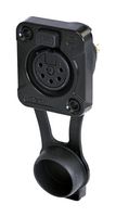 RRX5F-Z-002-1 - XLR Connector, 5 Contacts, Receptacle, Panel Mount, Gold Plated Contacts, Zinc Diecast Body - REAN