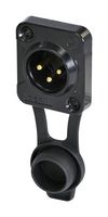 RRX3M-Z-002-1 - XLR Connector, 3 Contacts, Plug, Panel Mount, Gold Plated Contacts, Zinc Diecast Body - REAN