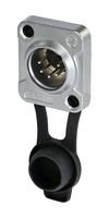 RRX5M-Z-000-1 - XLR Connector, 5 Contacts, Plug, Panel Mount, Tin Plated Contacts, Zinc Diecast Body - REAN