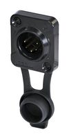 RRX5M-Z-002-1 - XLR Connector, 5 Contacts, Plug, Panel Mount, Gold Plated Contacts, Zinc Diecast Body - REAN