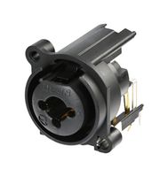 RCJ9FA-H-0 - XLR Connector, R/A, 3 Contacts, Receptacle, Panel PCB Mount, Gold Plated Contacts - REAN