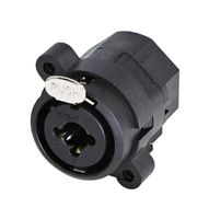 RCJ9FI-V - XLR Connector, 3 Contacts, Receptacle, Panel PCB Mount, Silver Plated Contacts - REAN