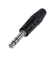 RP3C-BAG - Phone Audio Connector, Stereo, 3 Contacts, Plug, 6.35 mm, Cable Mount, Nickel Plated Contacts - REAN
