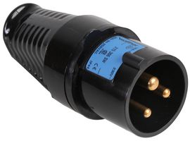 215306SW - Pin & Sleeve Connector, 16 A, 230 V, Cable Mount, Plug, 2P+E, Black, Blue - WALTHER