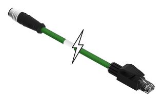 1201080252 - Sensor Cable, M12, Ultra-Lock Plug, Ultra-Lock Receptacle, 4 Positions, 1 m, 3.3 ft - MOLEX