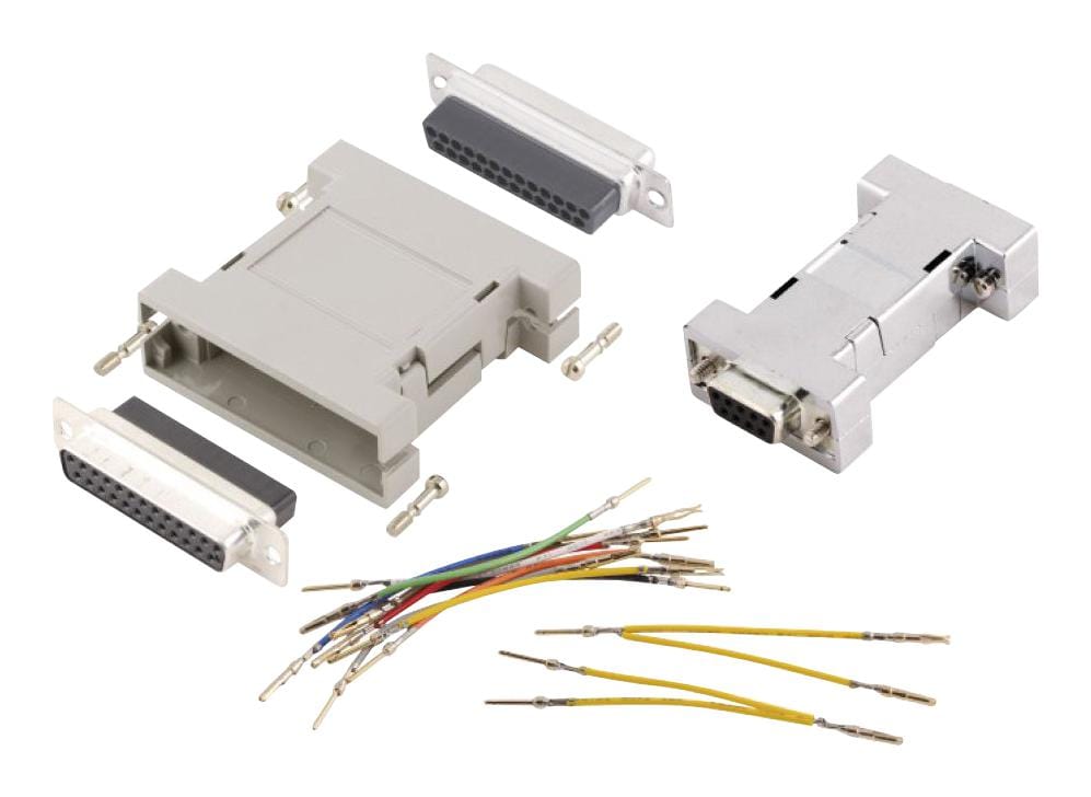 MH CONNECTORS D Sub Adapters GA0909FFLGK-RC D-SUB ADAPTOR, 9POS, RCPT, PLASTIC MH CONNECTORS 2532976 GA0909FFLGK-RC
