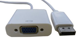 PS000199 Cable, DP Plug-VGA Socket, White, 200mm multicomp Pro