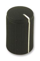 MP7249 Round KNOB, KMK10, Black, 6mm, Spline multicomp Pro