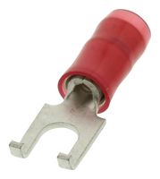 322777 Crimp Terminal, Fork, #6, 16AWG, Red Amp - Te Connectivity