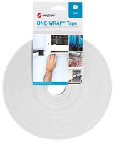 Vel-OW64100 Tape, PP, 10mm X 25m, White Velcro