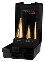 A101126TRO Step Drill Set, HSS-Tin, 3 PCs RUKO