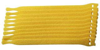 130-00016 Loop Tie, Yellow, 200X12.5mm, PK10 HELLERMANNTYTON