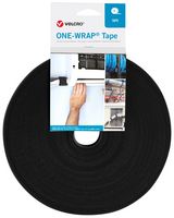 Vel-OW64128 Tape, PP, 16mm X 25m, Black Velcro