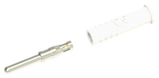 72-13930 Conn, Banana, Plug, 10A, Solder, WHT Tenma