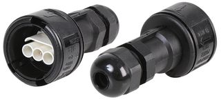 185-0A1011-P030-1 Aqua-Safe In-Line W/Proof 3P Plug 9mm ABB - ADAPTAFLEX