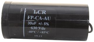 FP-CA-30-Au Cap, 30µF, 630V, 5%, PP, Panel LCR Components