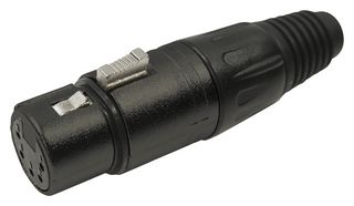 FC6166 Connector, xlr, Plug, 5Pos, Cable Cliff Electronic Components