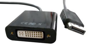 PS000192 Cable, DP Plug-DVI Socket, Black, 1m multicomp Pro