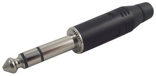 ACPS-GB Plug, 6.35mm Jack, Black, 3POLE Amphenol Sine/TUCHEL