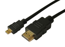PS000037 Audio Cable, HDMI A-D Plug, 1.5m, Black multicomp Pro