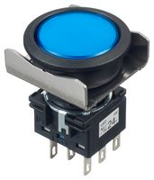 LBW6L-M1T64S Pb Switch, DPDT, 24Vac/DC, Solder, Blue Idec