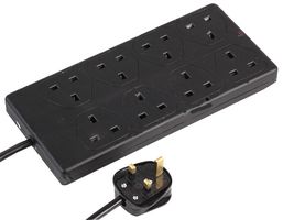 PEL01376 Power Strip, 8 Outlet, 13a, 250V, 5m Pro Elec