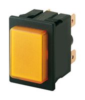 01660.0201-00 Pb Switch, Illum, DPST, 16A, 250VAC, Red MARQUARDT