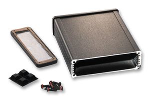 1457J1201EBK Enclosure, EMI/RFI Box, Alum, Black Hammond