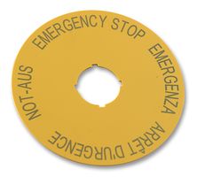 M22-XAK1 Label, Emergency Stop, 4 Language Eaton Moeller