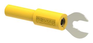 72-14356 Adaptor, 4mm Banana Jack-Spade Lug, Yel Tenma