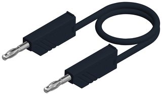 934090100 Test Lead, 4mm Banana Plug, Black, 250mm Hirschmann Test And Measurement