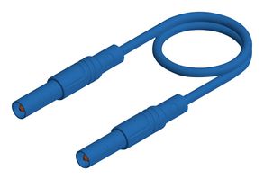 934076102 Test Lead, 4mm Banana Plug, Blue, 2m Hirschmann Test And Measurement
