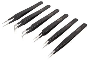 D00840 Tweezers Set, ESD Safe, 6Pc multicomp Pro