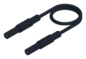 934172100 Test Lead, 4mm Banana Plug, Black, 500mm Hirschmann Test And Measurement