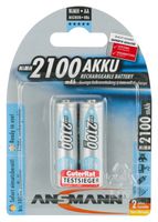 5030992 Battery,AA,Ni-mH,2.1AH,1.2V, Pk2 ANSMANN