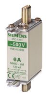 3ND1803 HRC Fuse, 10A, 500VAC, Blade Tag Siemens