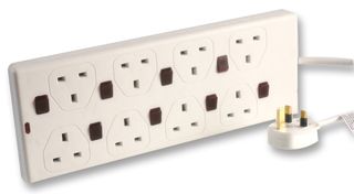 2808S Extension Lead, 8 Gang, INDIV-SW, 2m Pro Elec