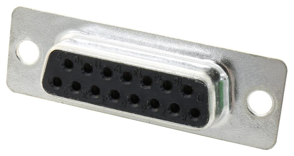 MH CONNECTORS Standard MHDB15SS D-SUB CONNECTOR, RECEPTACLE, 15POS MH CONNECTORS 2533025 MHDB15SS