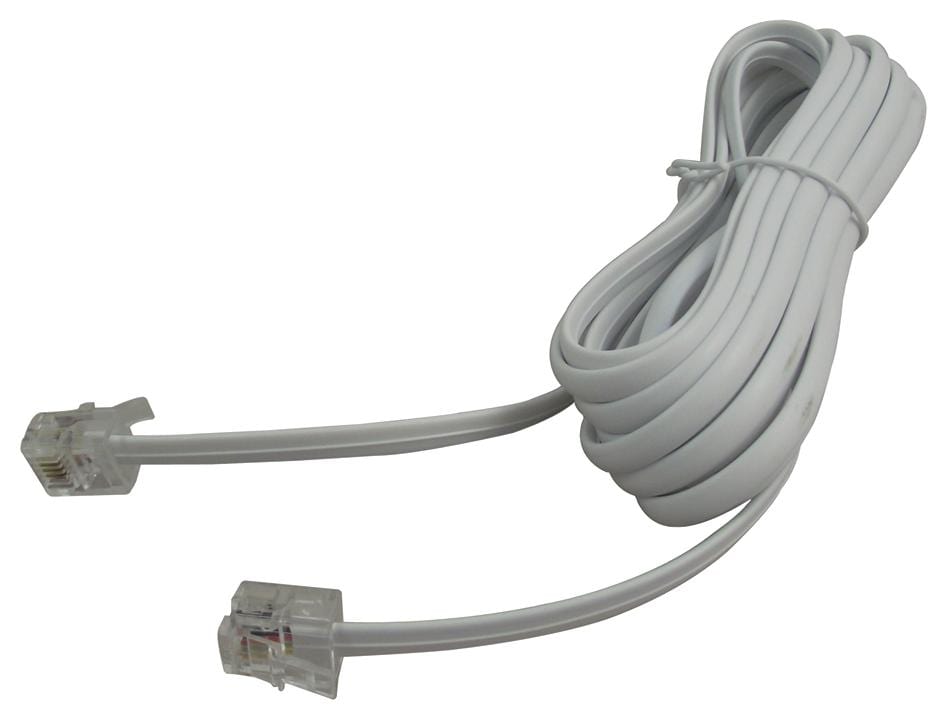 MULTICOMP PRO Telephone Cables PS11456ST CABLE, RJ11-RJ11 (6P4C), WHITE, 3M MULTICOMP PRO 2070341 MP009285