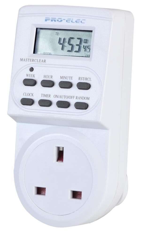 PRO ELEC Timeswitch PEL00411 TIMER SWITCH, DIGITAL, 250VAC PRO ELEC 2777070 PEL00411