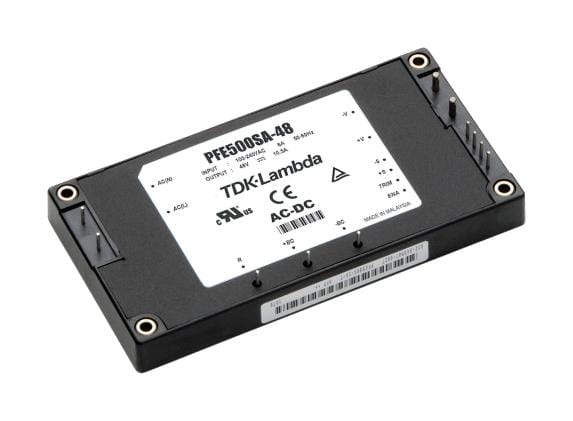TDK-LAMBDA PCB Mount - Single Ouput PFE500SA-48/T POWER SUPPLY, AC-DC, 48V, 10.5A TDK-LAMBDA 3703284 PFE500SA-48/T