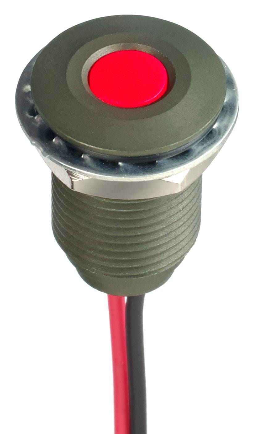 APEM Panel Indicators Q10F5AKXXR02E LED PANEL INDICATOR, RED, 10MM, 2V APEM 3295237 Q10F5AKXXR02E