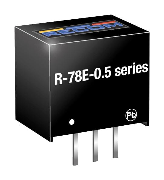 RECOM POWER Linear Regulator Drop In Replacement R-78E9.0-0.5 DC-DC CONVERTER, 9V, 0.5A RECOM POWER 2774031 R-78E9.0-0.5