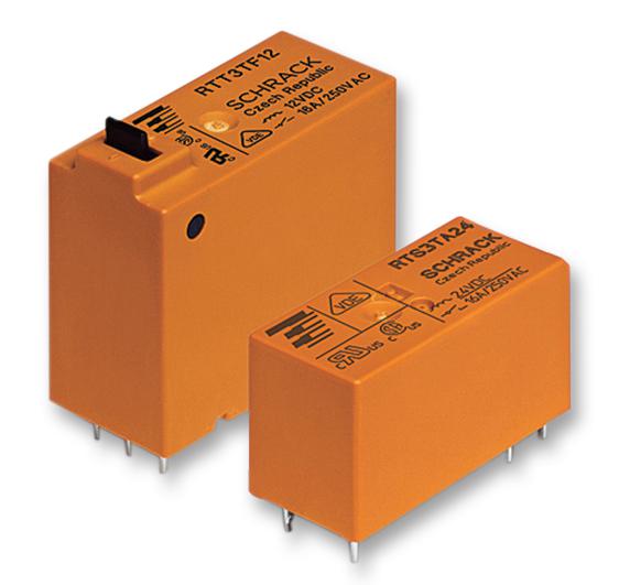 SCHRACK - TE CONNECTIVITY Power - General Purpose RTS3T012 RELAY, SPST-NO, 250VAC, 16A SCHRACK - TE CONNECTIVITY 9659560 RTS3T012