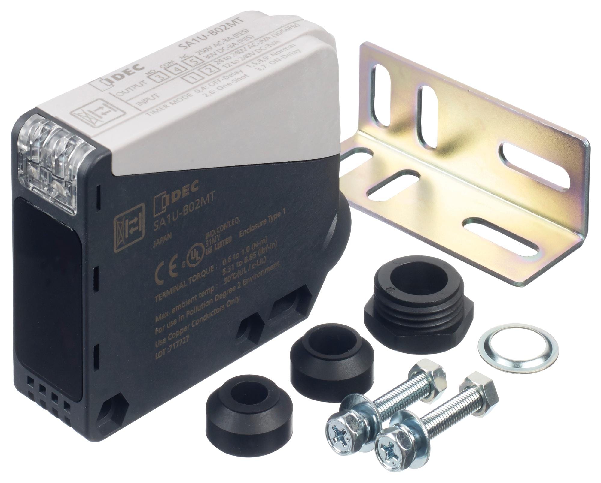 IDEC Distance SA1U-B02MT PHOTOELECTRIC SENSOR, 2M, RELAY, SCREW IDEC 2833039 SA1U-B02MT